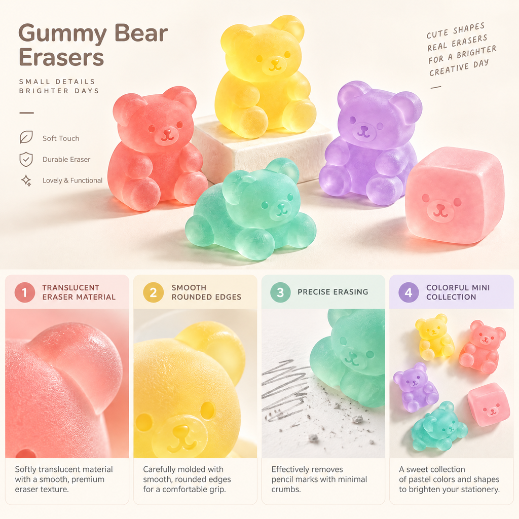 Aveldrin™ Colorful Squishy Bear Set