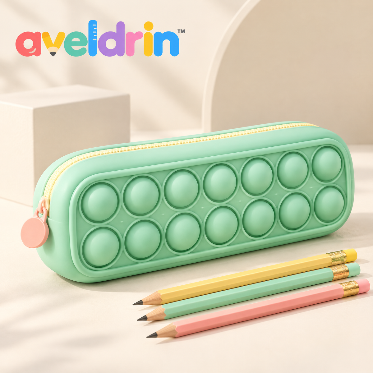 Aveldrin™ Pop Bubble Silicone Pencil Case