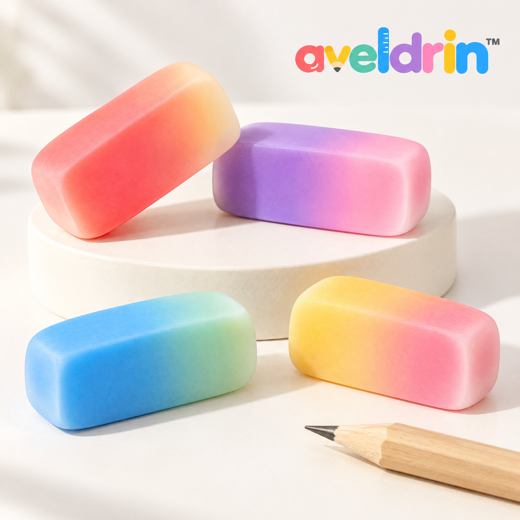 Aveldrin™ Gradient Color Block Eraser Set