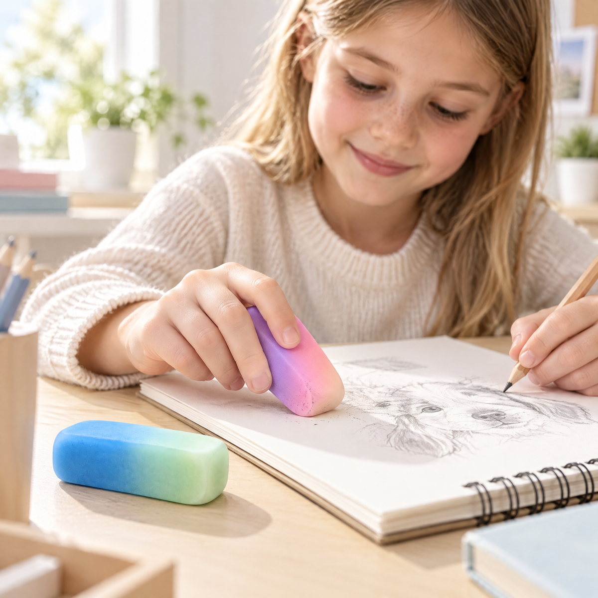 Aveldrin™ Gradient Color Block Eraser Set