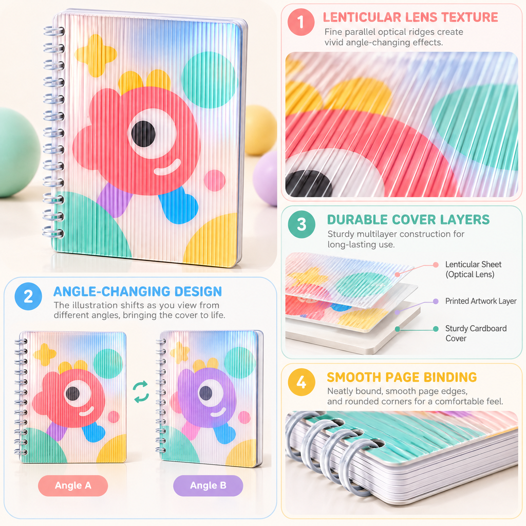 Aveldrin™ Cute Character Spiral Notebook