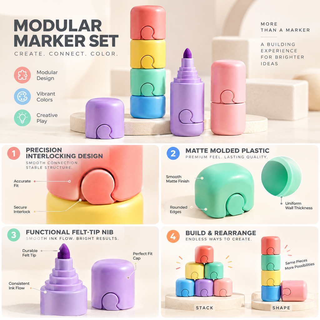 Aveldrin™ Stackable Mini Highlighter Set