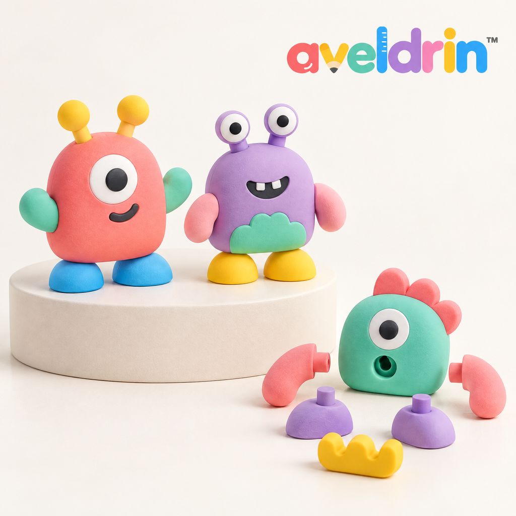 Aveldrin™ Build-Your-Own Monster Eraser Set