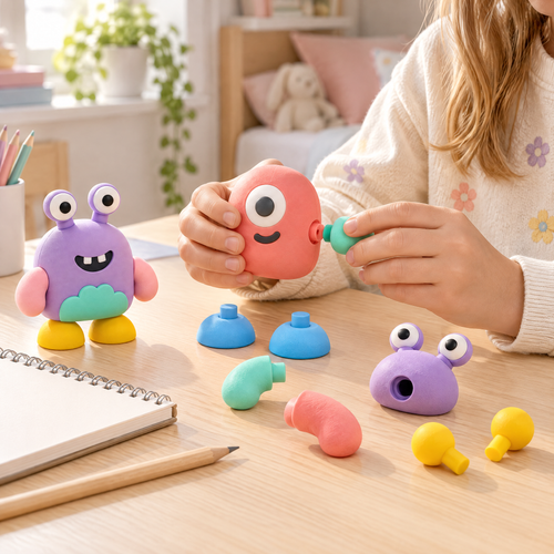 Aveldrin™ Build-Your-Own Monster Eraser Set